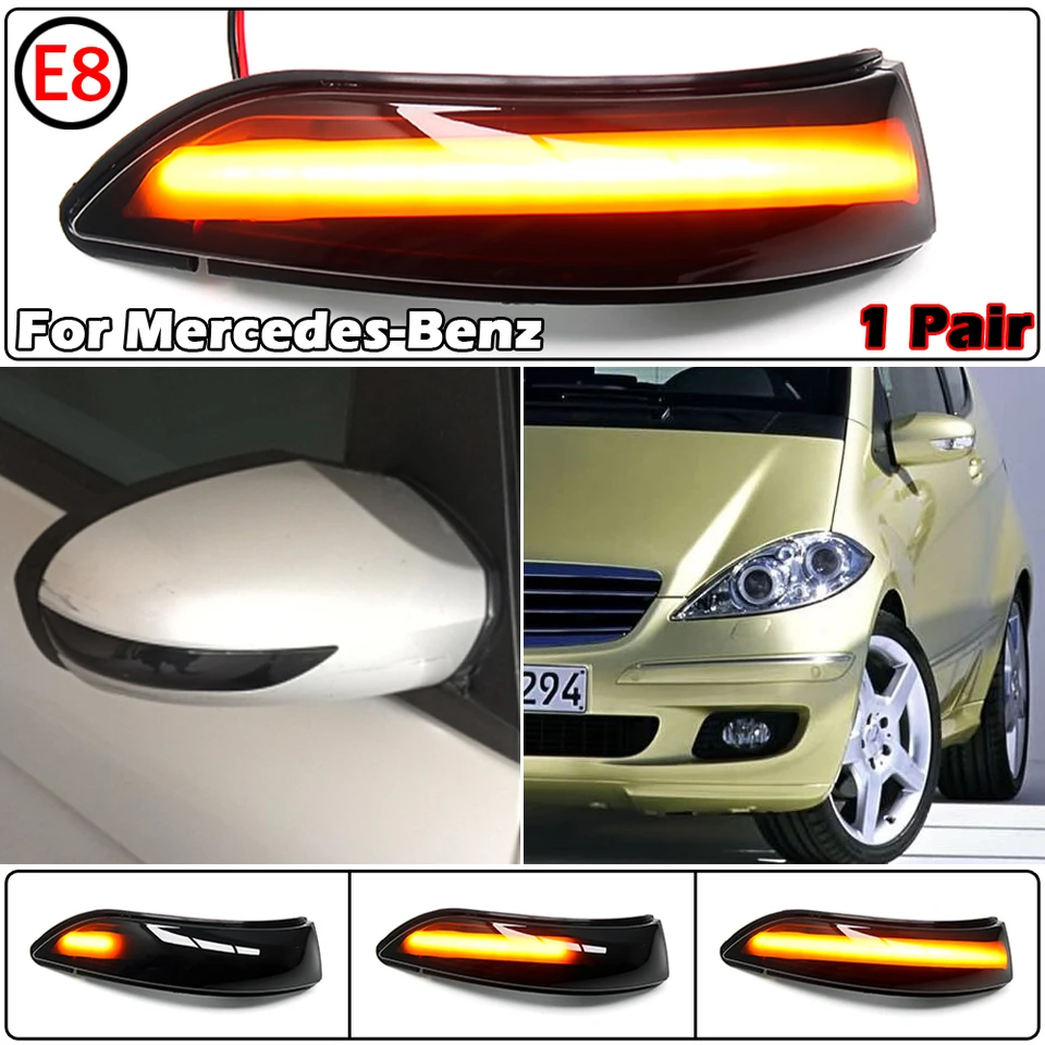 Pre Mercedes Benz AB triedy W169 W245 2004-2008 LED Zadné Zadné zrkadlo Dynamické zákruty Signálne svetlá Indikátor svetla Blinker