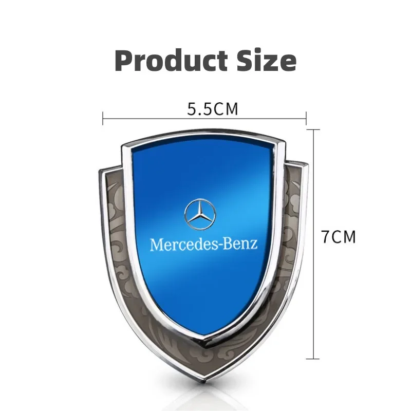 Pre Mercedes Benz Abce Cla Sv Ml ​​AMG W176 W205 W204 W213 W212 AMG 3D kovový automobil Side Fender Sticker Shield Badge Emblem Logo