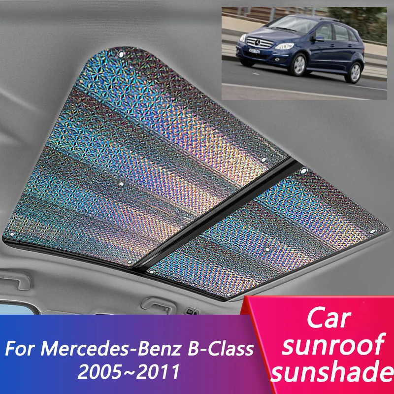 Pre Mercedes Benz B Class MK1 W245 2005 ~ 2011 2x 2x Strešné slnečné lúče Sunshade Strešná izolácia tepelného izolácie Kryt slnečných tieňov Častia
