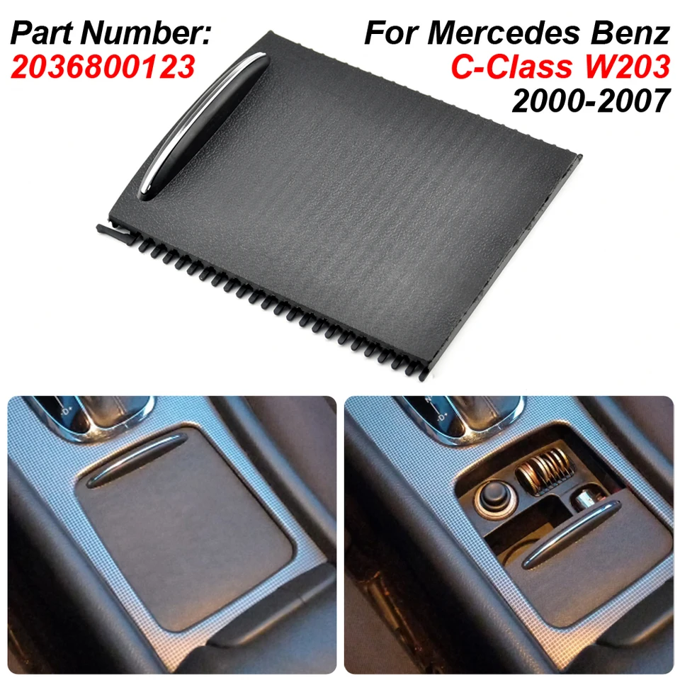 Pre Mercedes Benz C-Class W203 Centrum Console Console Sliding Riadiace poháre držiak slepý kryt slepého krytu automobilu 2036800123