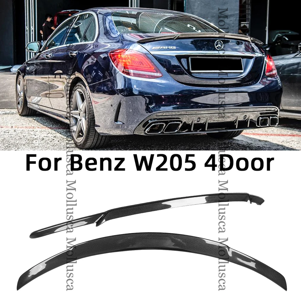 Pre Mercedes-Benz C-Class W205 4DOOR SEDAN BABOS STYLE Zadný spojler KURICKÝ KRITOK KURIE 2013-2022 FRP HONYCONFED