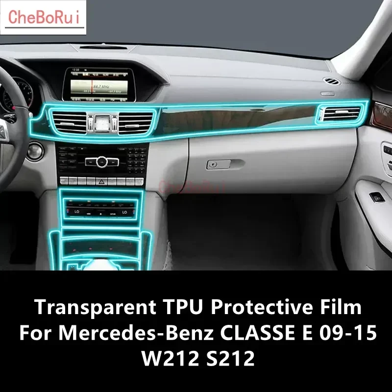 Pre Mercedes-Benz Classe E 09-15 W212 S212 CAR CONSOL CONSOL TRANSPArent TPU Protective Film Anti-Scratch Film Film