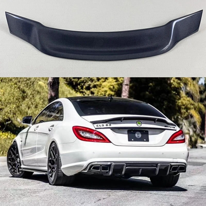 Pre Mercedes-Benz CLS W218 R/PSM/GT/AMG v štýle uhlíkových vlákien Zadný spojler kufra kufra 2011-2017