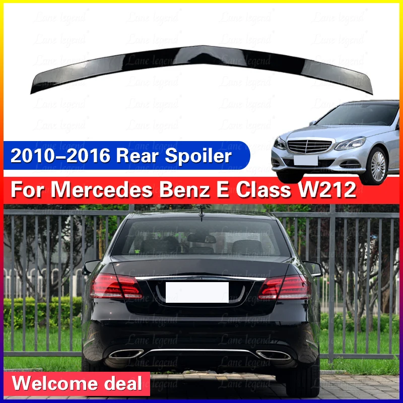 Pre Mercedes-Benz E-Class W212 E200 E260 2010-2016 Zadný stredný kmeňa Strešu krídla Krídla Tail Spoilery Krídla Tails Tails