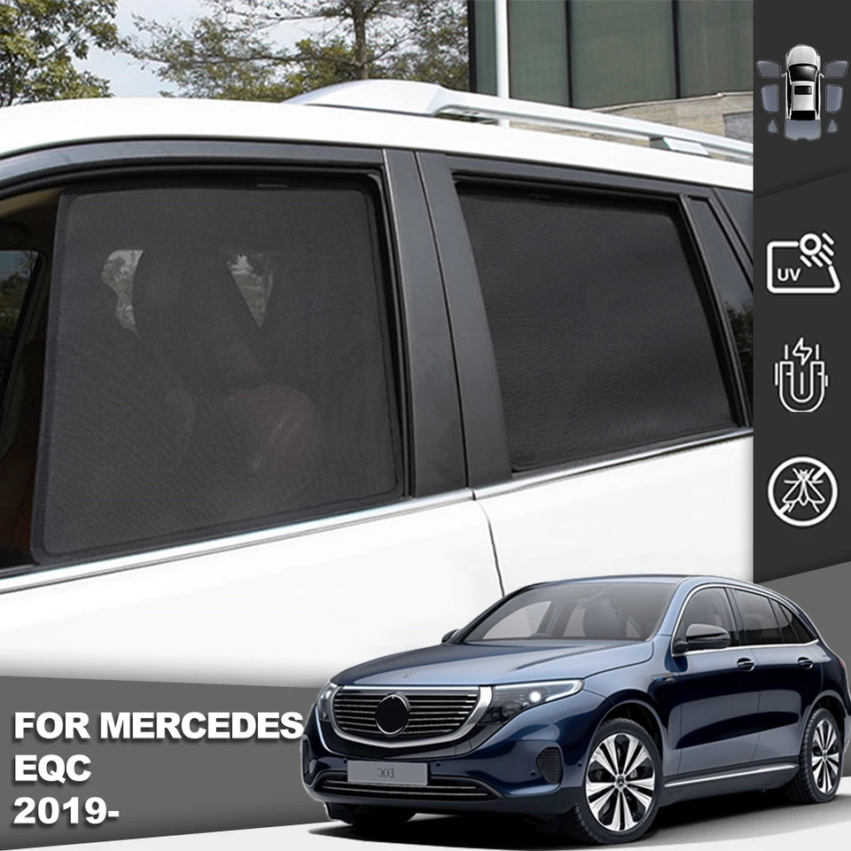 Pre Mercedes Benz EQC 2019-2024 Automobil Sunshade Shield predné čelné sklo Zadná strana detského okna Slepý slnečný tieň