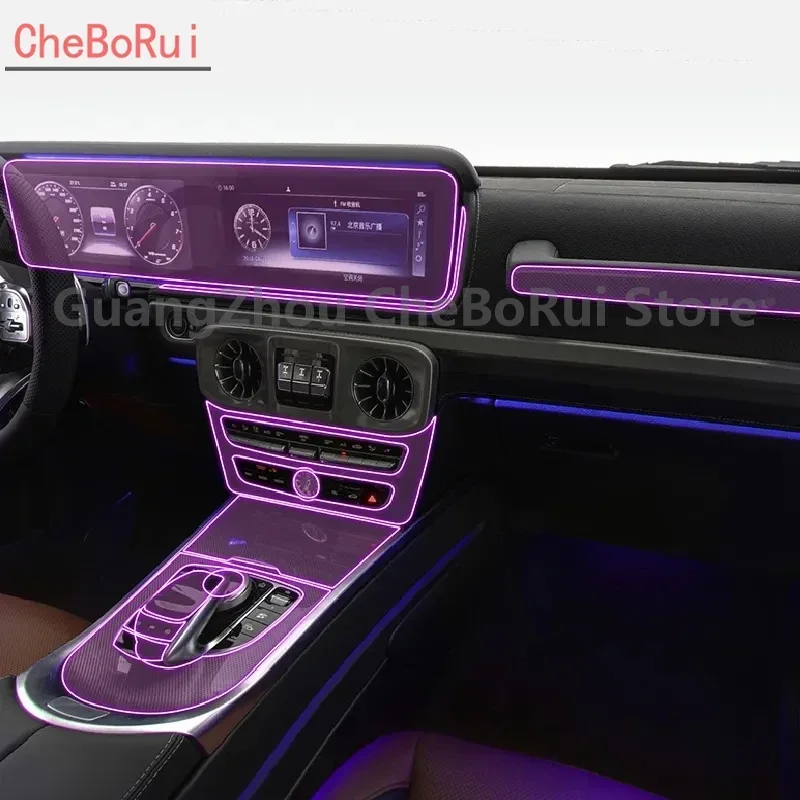 Pre Mercedes Benz G-Class W463 2019-2023CAR Interiérové ​​príslušenstvo Film Transparentné TPU-PPF konzoly proti štrkujúcemu odporu resit filmu