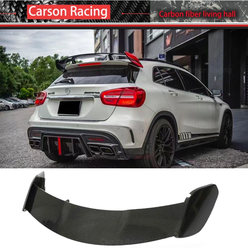 Pre Mercedes Benz GLA X156 a W176 Vysoko kvalitný spoiler s kmeňom kmeňa v skutočnom uhlíkovom vláknoch GLA45 GLA200 GLA250 GLA260 2014-2019