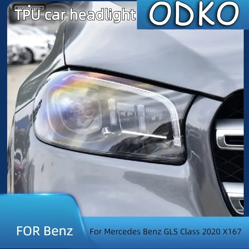 Pre Mercedes Benz GLS trieda 2020 x167 CAR Svetlomet Taillight Protection Tint Film dym čierna priehľadná nálepka TPU