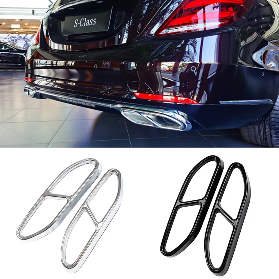 Pre Mercedes Benz S Class W223 2018-2024 Výfukový výfuk Turflera Troper pár zadných výfukových výfukových výfukových rúrok