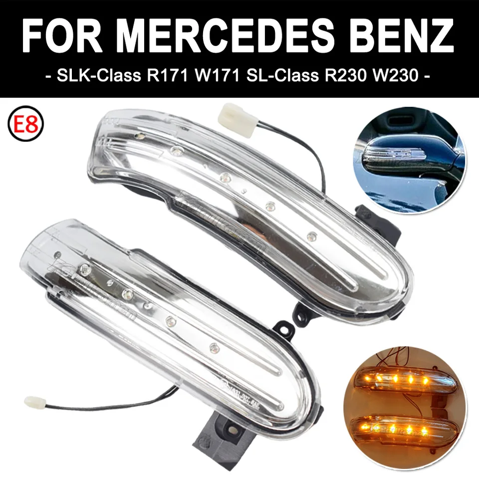 Pre Mercedes Benz SLK SL Trieda R171 W171 R171 W171 Dynamický indikátor Turn Signal Signál SEKTVEW Mirror Sekvenciál BLINKER LAMP