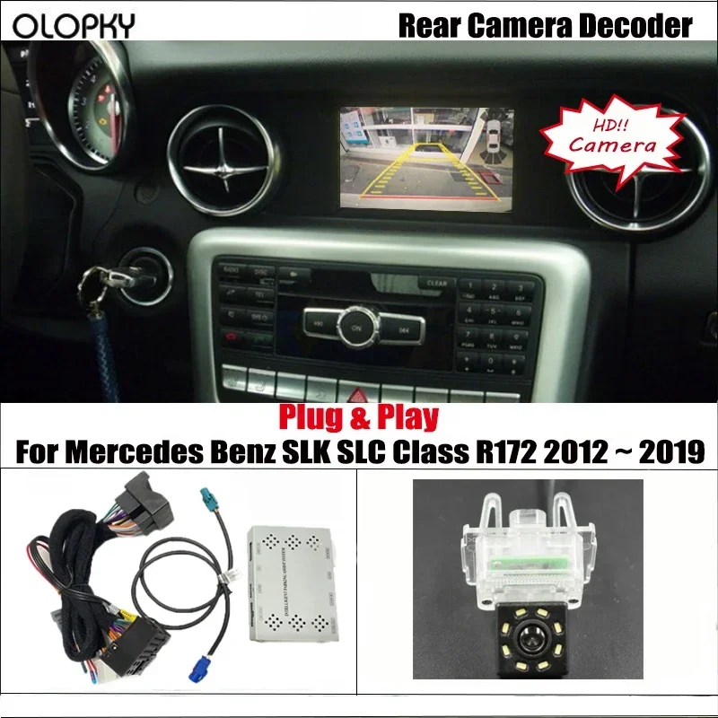 Pre Mercedes Benz SLK SLC trieda R172 2012 ~ 2019 HD Zadné zobrazenie Zálohovanie Reverzné rozhranie Camera Pôvodný dekodér obrazovky