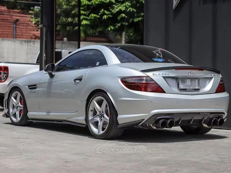 Pre Mercedes -Benz SLK triedy R172 Skutočný spojler uhlíkových vlákien SLK200 250 350 55 2012 - 2015 FRP NEPRATOVANÝ KOMEROVÝ KRIVOR KRIVER SPOILER
