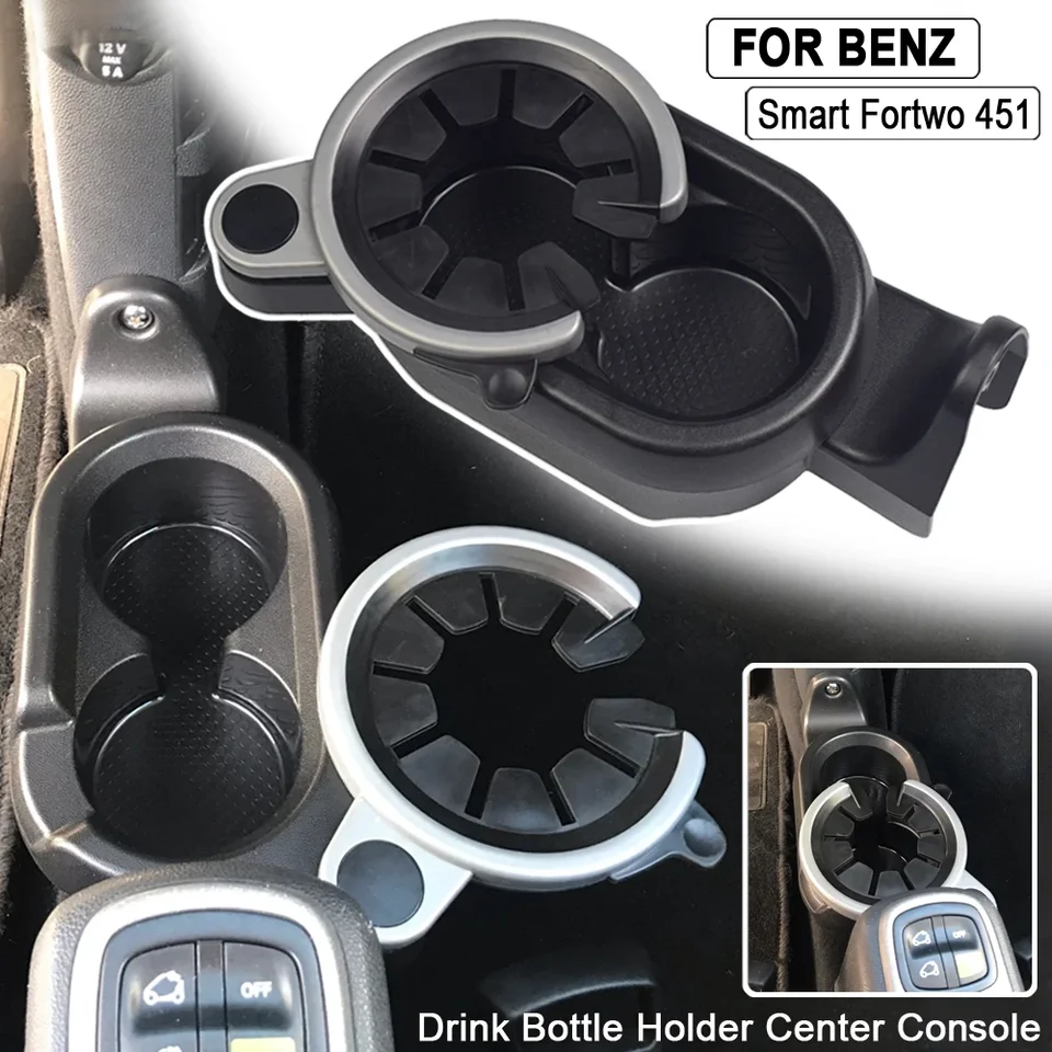 Pre Mercedes-Benz Smart Fortwo 451 Centrum Car Drinks Drinks Hoted Cup Fľaša na fľašu Storage Tray Mount A4518100370