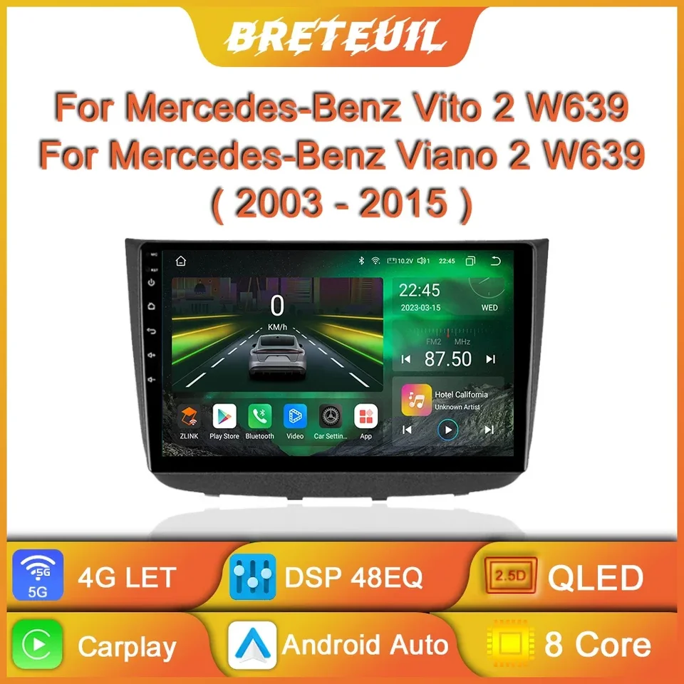 Pre Mercedes -Benz Vito 2 W639 Viano 2 W639 2003 - 2015 Android Car Radio Multimedia Video Player GPS Navigation DSP Auto Stereo