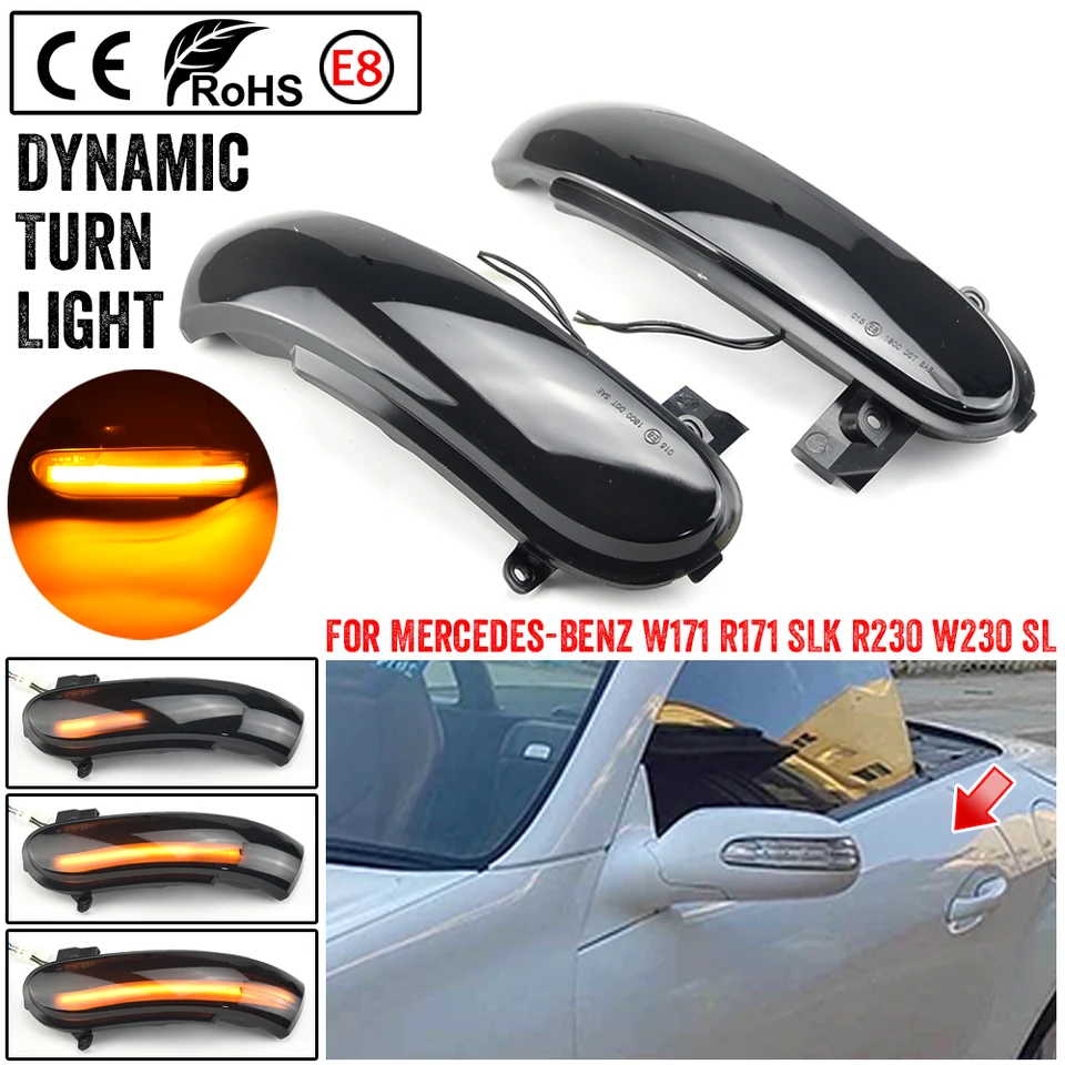 Pre Mercedes-Benz W171 R171 SLK R230 W230 SL Dynamic LED View Indikátor blinkeru Turn Signál A1718200421 A1718200321