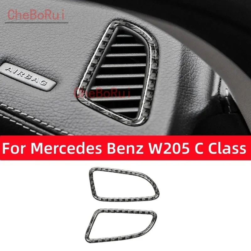 Pre Mercedes Benz W205 C180 C200 C300 C GLC trieda uhlíkové vlákno Dashboard Dashboard Air Vetlet Orez
