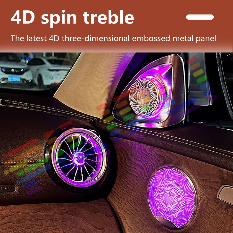 Pre Mercedes-Benz W205x253 C- Trieda GLC Light Outlet Atmosféra Light 4D Rotačný rohový vozeň Modifikácia Mobilný telefón App