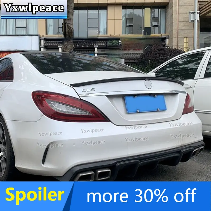 Pre Mercedes CLS Class W218 SPOILER ABS GLOSSY BLACK ZADNÉ KROKY KRIPY Krídle AMG Štýl 2011 2012 2013 2014 2015 2016