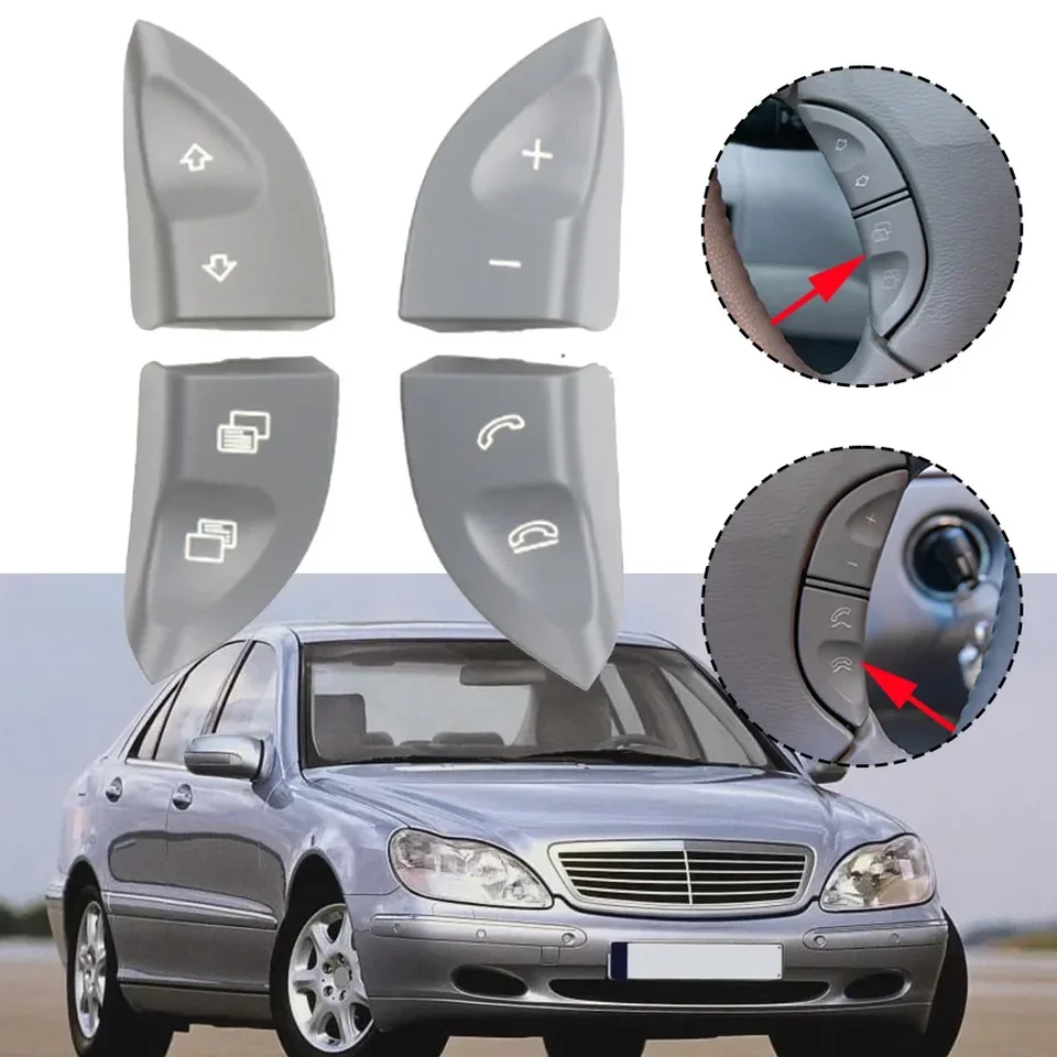 Pre Mercedes pre Benz W220 W215 Control tlačidlo na ovládací gombík kryt šedej farby Štýlový dizajn robustná konštrukcia