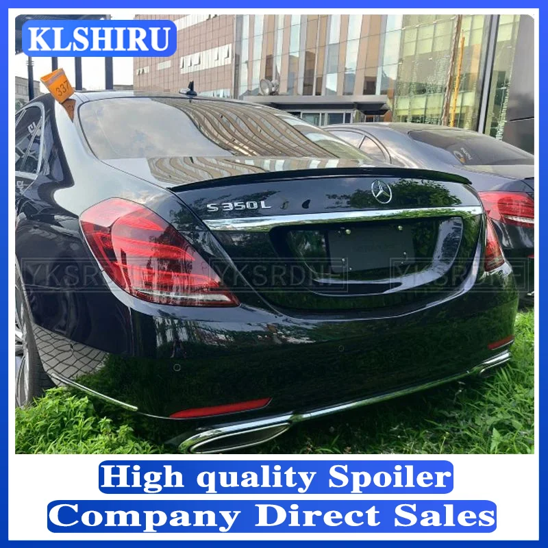 Pre Mercedes S-Class W222 4-dverový sedan 2014 + S350 S400 S450 S500 S600 SPOiler uhlíkových vlákien BOS BOS STYLE TRUNK LIP