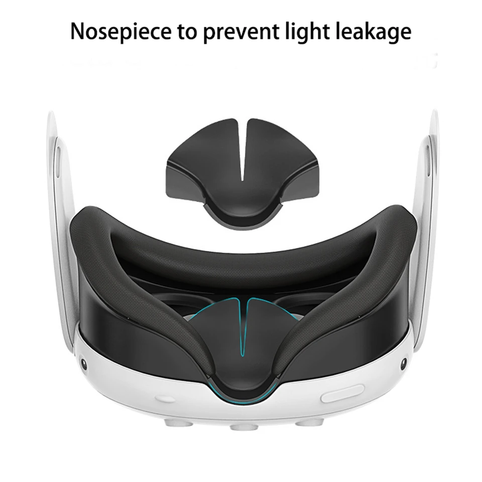 pre meta quest 3 silikónový nosník podložky VR headset anti-sweat náhradný nosový kryt umývateľné VR príslušenstvo čierna