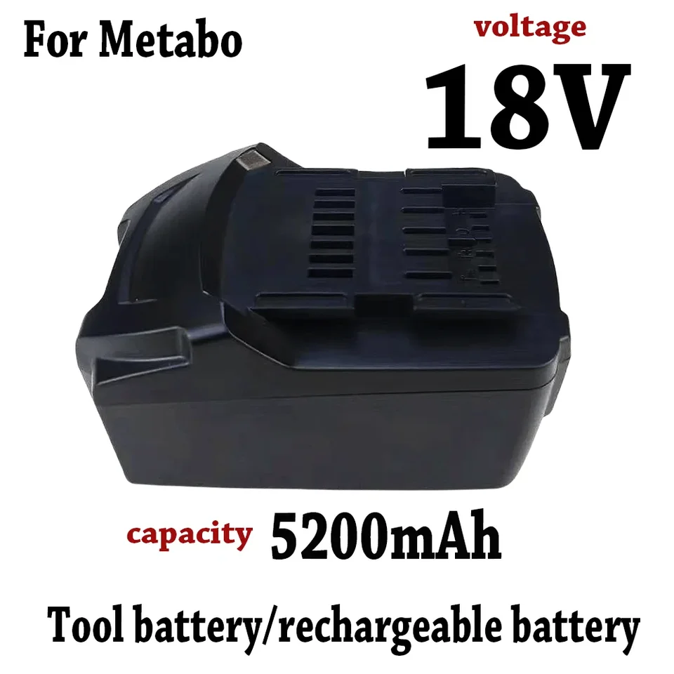 Pre metabo 18V bezdrôtový elektrický nástroj vŕtačkový bit bit, litium-iónová batéria 18 V 5200MAH