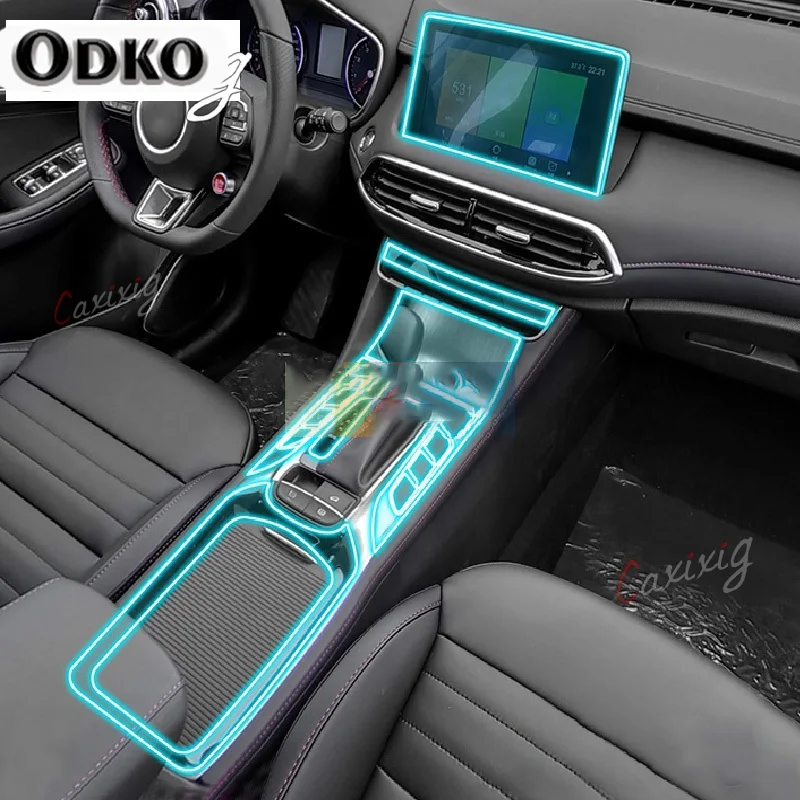 Pre Mg HS 2019-2022 CAR Interiér Center Transparent TPU Protective Film Anti-Scratch Opravy Filmové príslušenstvo Repit Navig