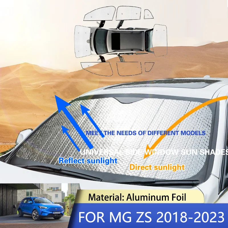 pre Mg ZS ZX EZS plus Astor vs ZST ZS11 2018 ~ 2023 2022 Plné pokrytie čelných skla Sunshades Sun Protector Visors Visors