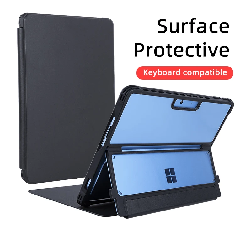Pre Microsoft Surface Pro 9 10 11 All-in-One Ochranné puzdro Rugged Cover Case Soft PU+akrylové tablety puzdro 2024 Nový