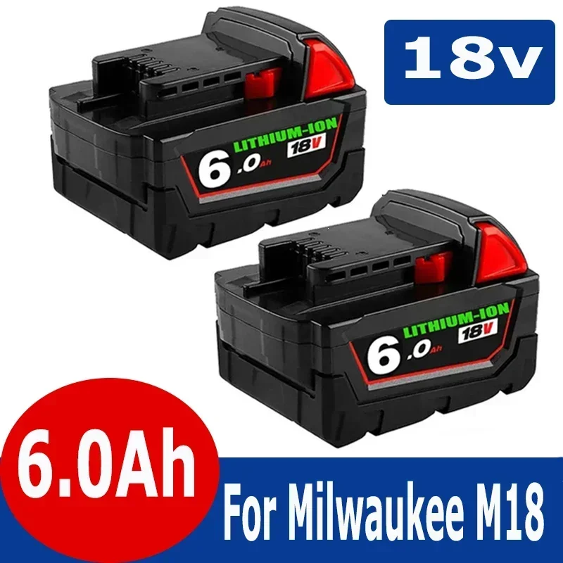 Pre Milwaukee 48-11-1852 M18 Lithium XC 6.0AH predĺžená kapacita pre Milwaukee 48-11-1850 48-11-1840 bezdrôtový elektrický náradie