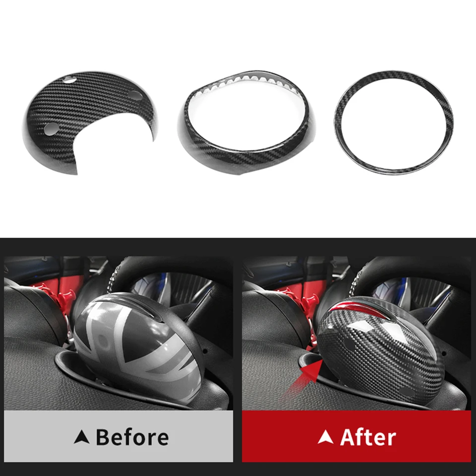 Pre Mini Cooper R55 R56 R58 R60 Real Dry Srym Fiber Interiérový prístrojový panel Tachometer Tachometer Tin
