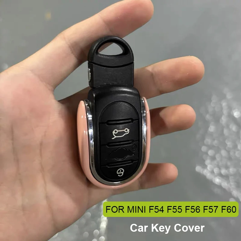 Pre Mini Cooper S JCW F54 F55 F56 F57 F60 Countryman Clubman Kovový automobil Kľúčový kryt kryt Ochrana shell diaľkový držiak FOB