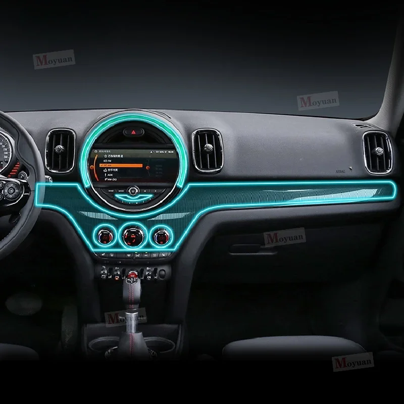 Pre Mini Countryman 2017-2023 prevodovky navigačnú obrazovku Automobilový interiér TPU Protective Film Anti-Scratch Sticker