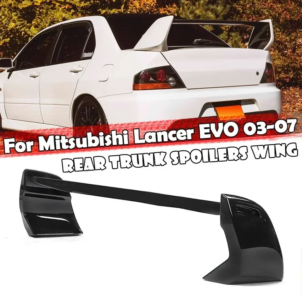 Pre Mitsubishi Lancer Evo 7 8 9 2003 2004 2005 2006 2007 SPOILER Car Tail Wing Zadný kmeň Krídla Krídla pre Lance Evo Body Kit