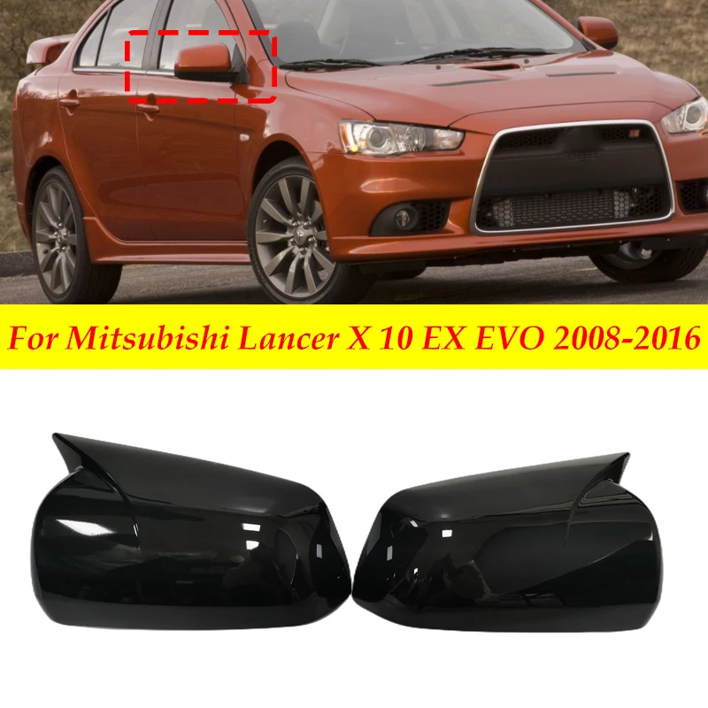 Pre Mitsubishi Lancer x 10 Ex Evo 2008-2016 Bočné dvere spätné zrkadlo kryt kryt slín shell nálepka automobil Styling Príslušenstvo Časť