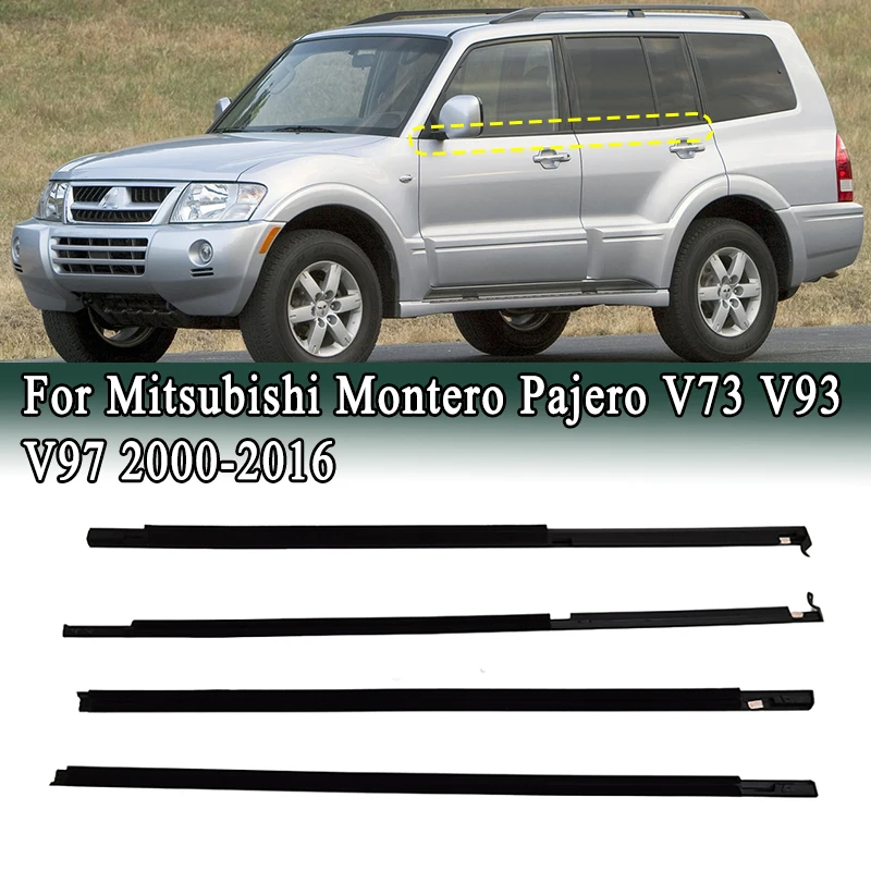 Pre Mitsubishi Montero Pajero V73 V93 V97 2000-2016 Zastávajúce dvere okna Vonkajšie formovanie Trestu