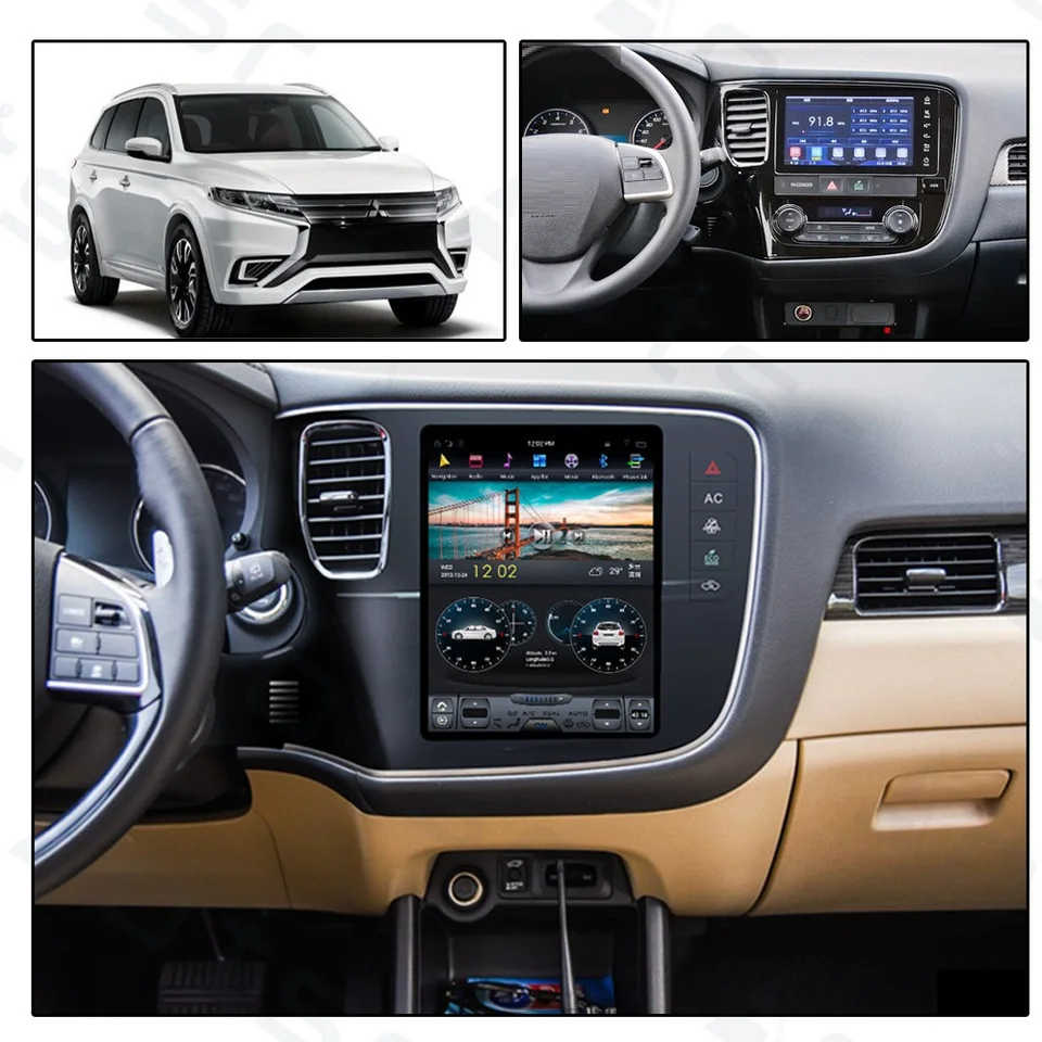 Pre Mitsubishi Outlander 2013 - 2018 Android 13 Automobilie Auto multimediálne video prehrávač navigácia GPS GPS Wireless CarPlay