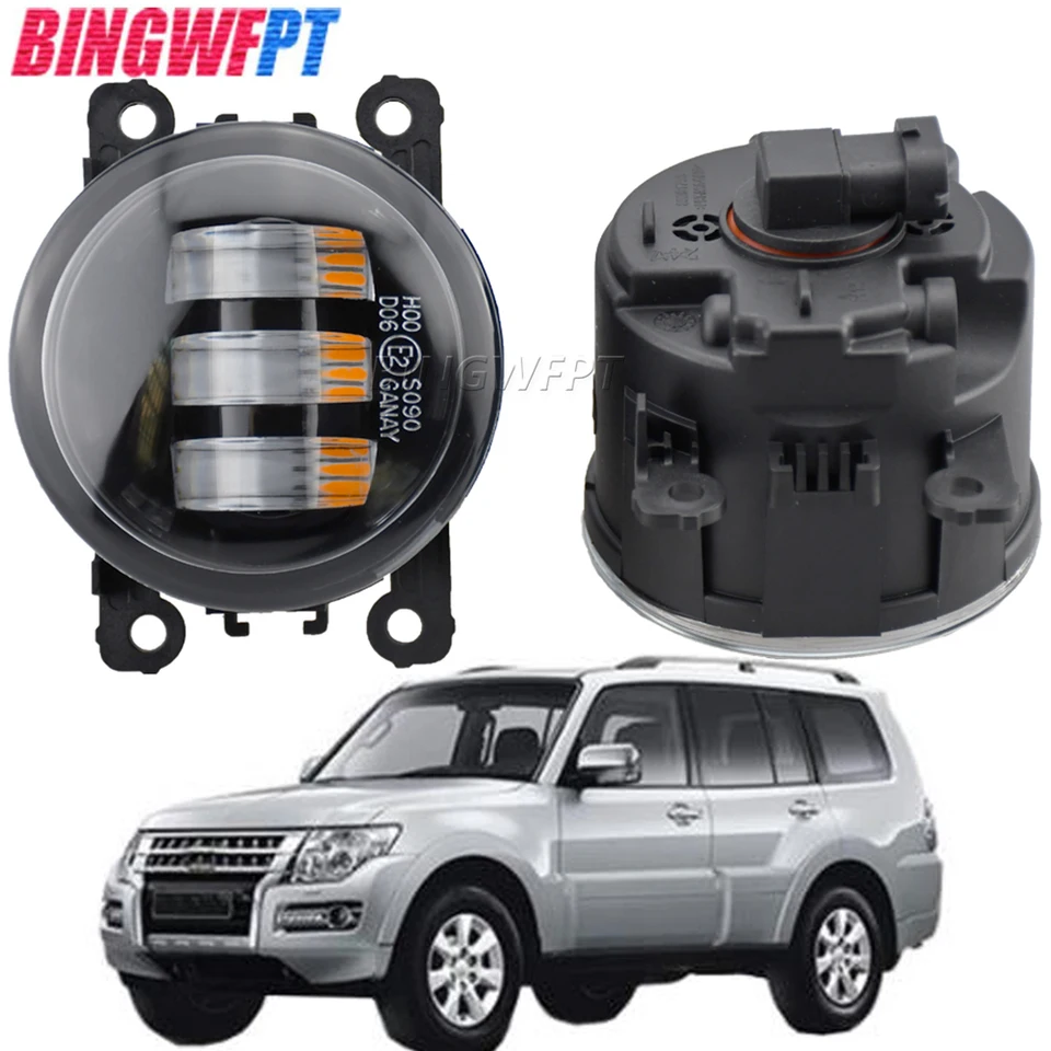 Pre Mitsubishi pajero 4 IV V8_W V9_W 2007-15 Nové hmlové hmly LED hmlové svetlo Zostava Angel Eye Daytime Running Foglights DRL 12V