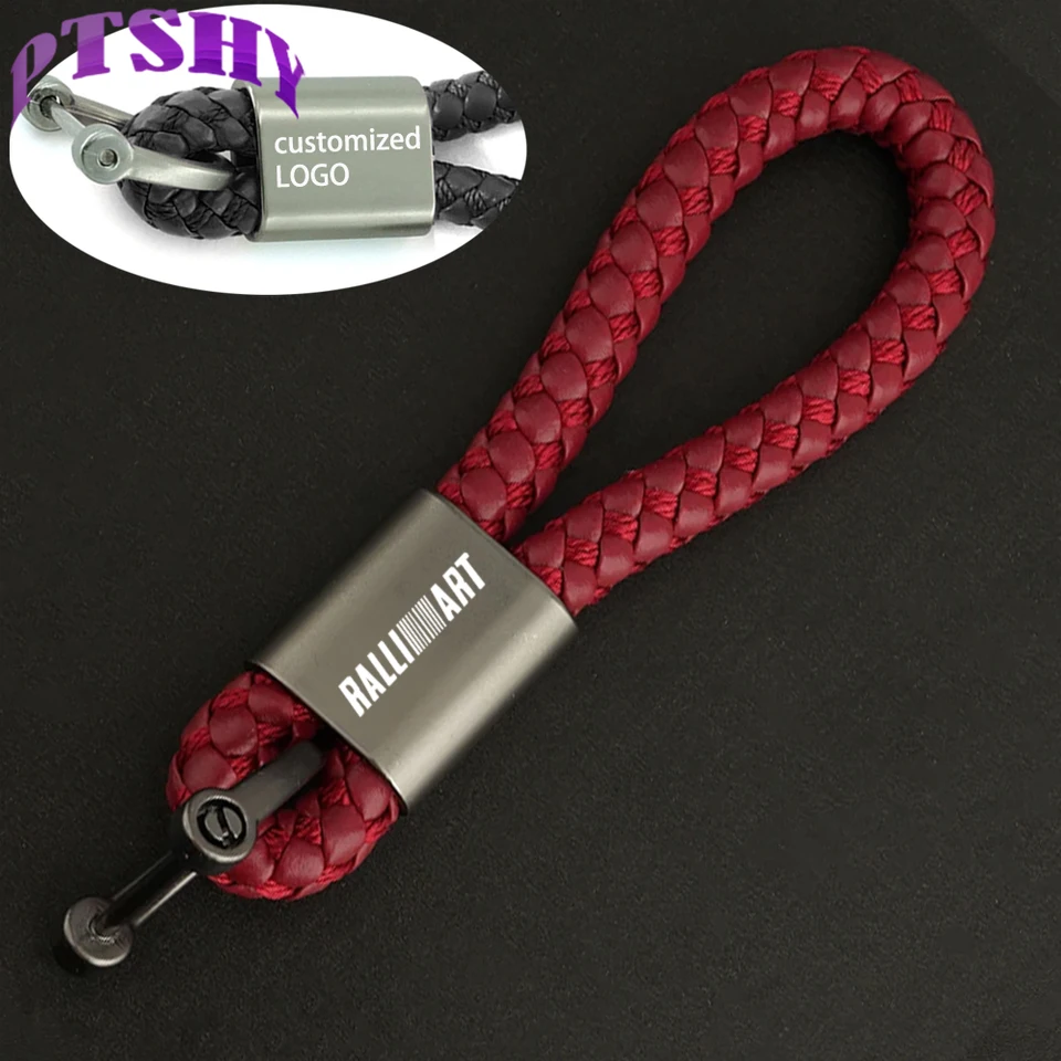 Pre Mitsubishi Ralliart Lancer Ralli Art 9 10 ASX 2010-2024 2025 Automobilové príslušenstvo Custom Logo Pletel Lope Keyring Metal Keychain