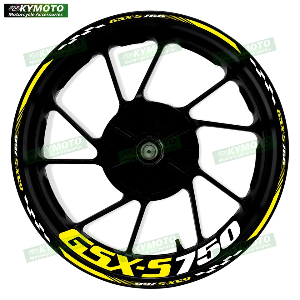 Pre motocykel GSX-S750 GSX S750 17 palca predných a zadných nálepiek dekorácie vodotesné reflexné ráfiky