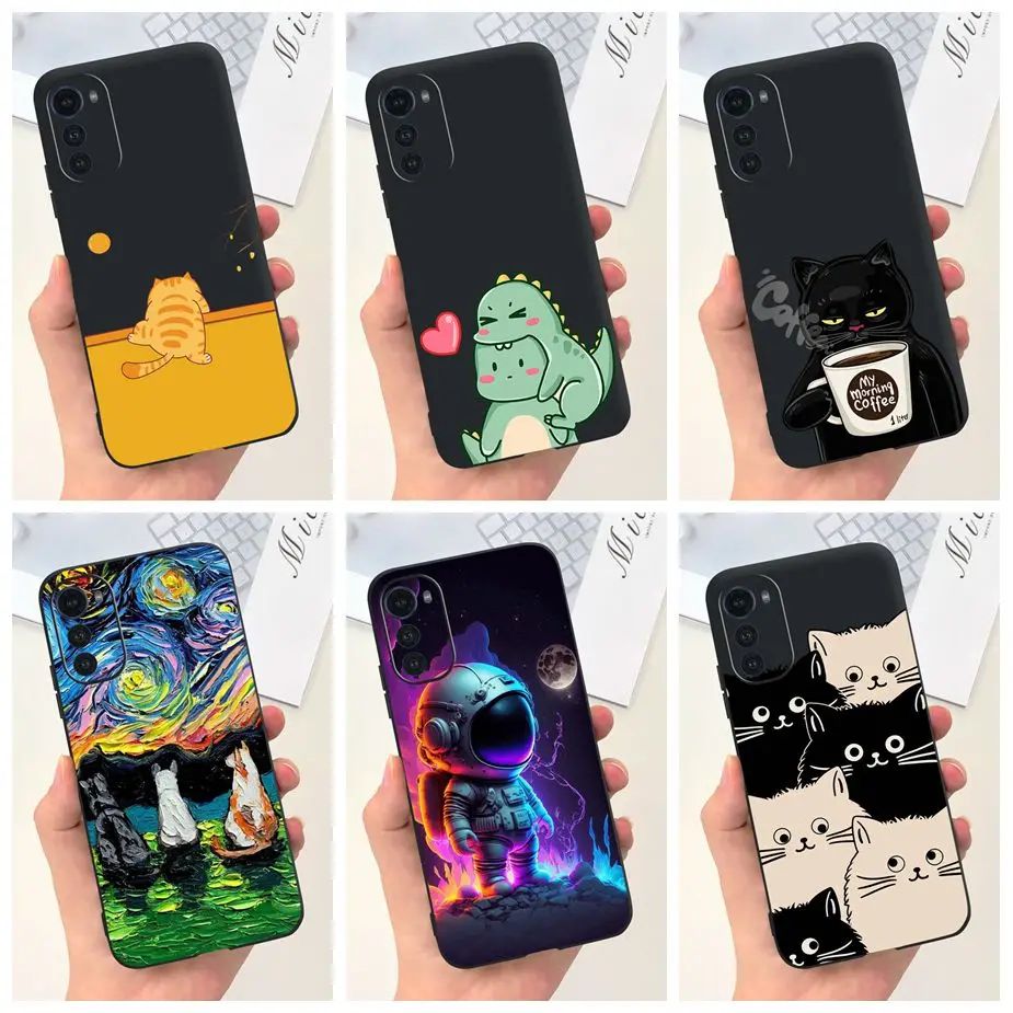 Pre Motorola Moto E32 Case Moto E32S roztomilý módny kreslený kryt Soft TPU telefónny puzdro pre Motorola Moto E32S E 32 S Motoe32 Bumper