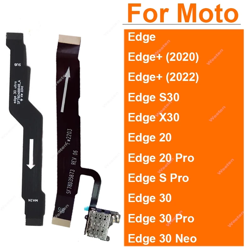 Pre Motorola Moto Edge 20 30 Lite Pro Neo Ultra Fusion S30 X30 Edge Plus 2020 2021 Hlavná doska Flex kábel LCD Screen Screen Dotboard