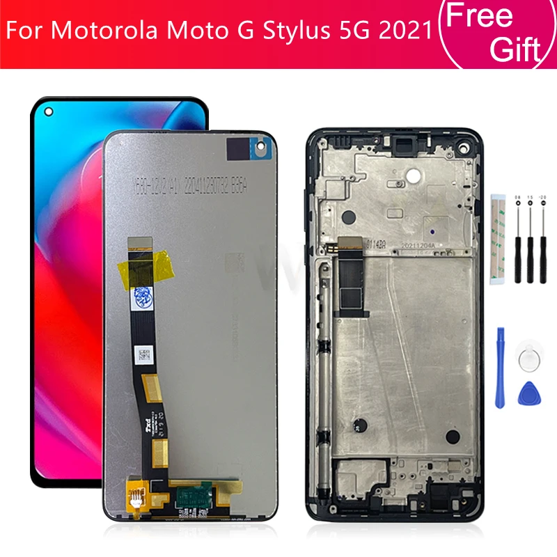 Pre Motorola Moto G Stylus 5G 2021 LCD Display Display Digitalizátor Digitalizátora s rámom XT2131LCD Screen Screen Diely