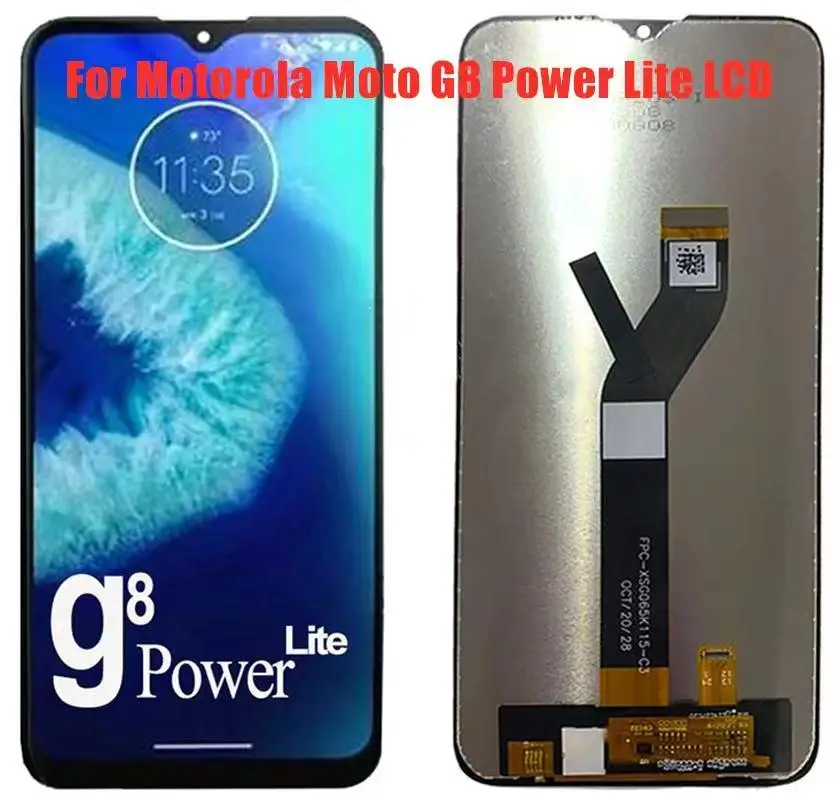 Pre Motorola Moto G8 Power Lite Mobile Phone LCD LCD Original LCD obrazovka, dotyková obrazovka s rámom, pre Moto G8 Power Lite LCD