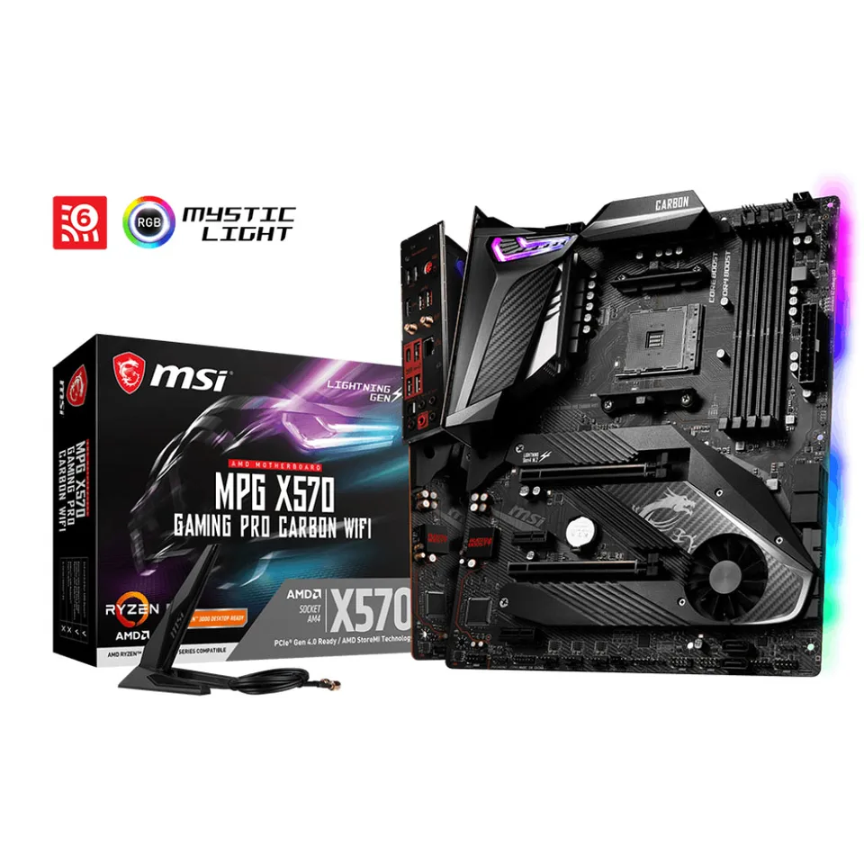 Pre MSI MPG X570 Gaming Pro Carbon WiFi Gaming Hodnoca AMD Ryzen 5000 AM4 M.2 Wi-Fi 6 HDMI ATX Desktop Procesors