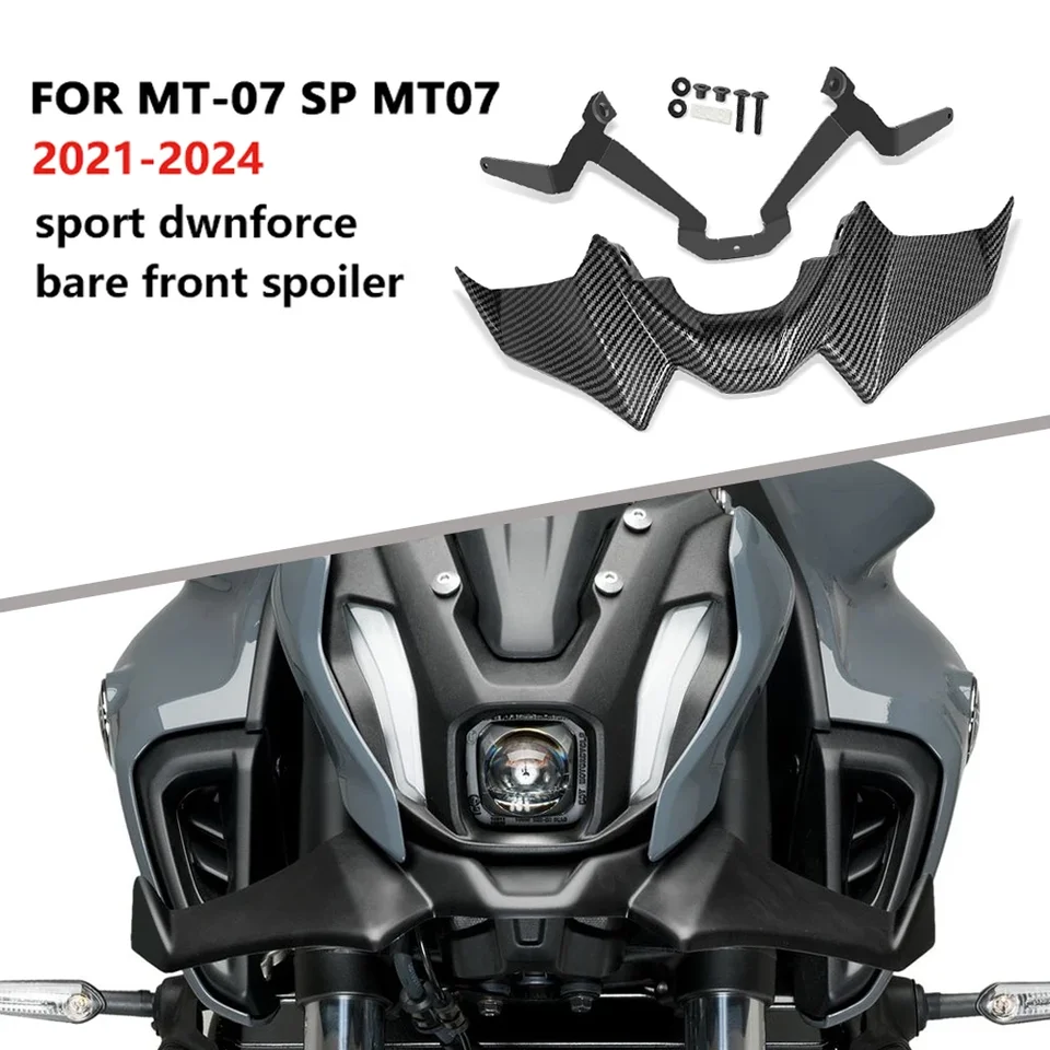 Pre MT07 MT07 MT-07 SP MT 07 2021-2024 Motocyklové predné kapotážové krídla aerodynamické krídlo kryt