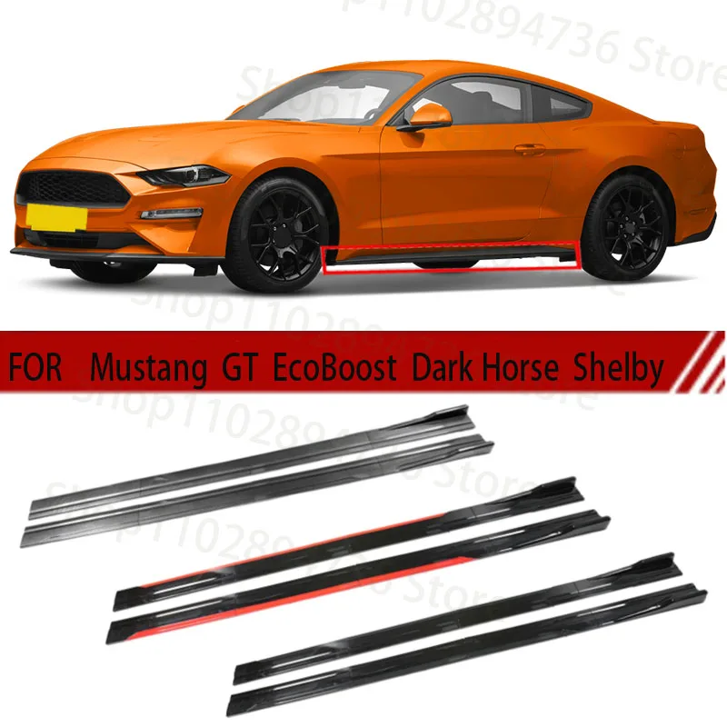 Pre Mustang GT Ecoboost Dark Horse Shelby 2M Side sukňa sukne predlžovacia doska RUPER BUMPER 2,18 m pretekársky bočný spojler