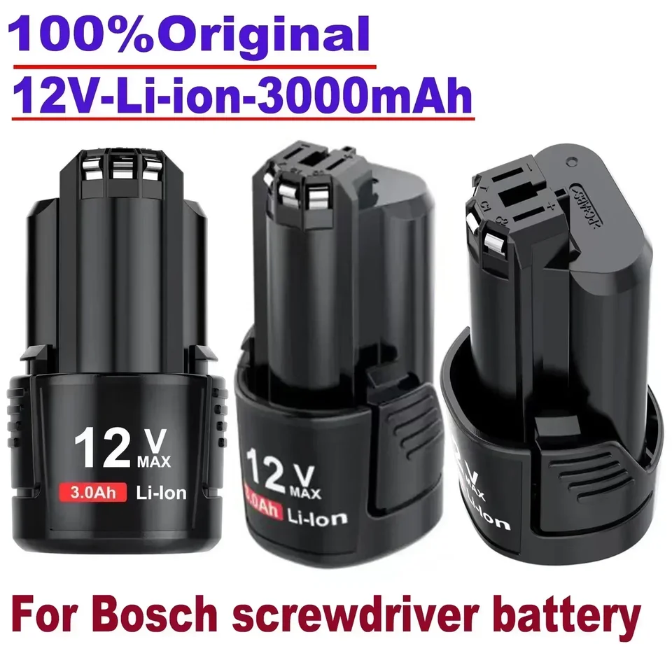 Pre nabíjateľnú batériu Bosch lítium-iónovej, 12V/10,8 V nabíjačka 3000MAH BAT411.BAT 411A.BAT412.BAT412A.BAT413.