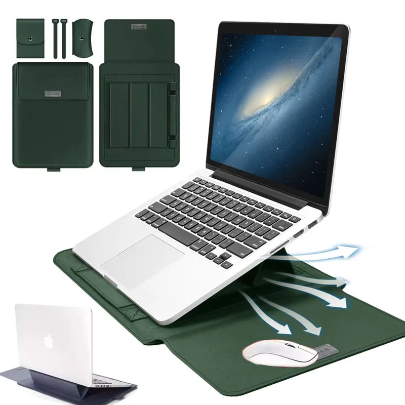 Pre ninkear A15 plus laptop tašku s kliešťami na šaty na šaty na nabíjačku nabíjačku nabíjačku kožený nepremokavý notebook prenosné puzdro