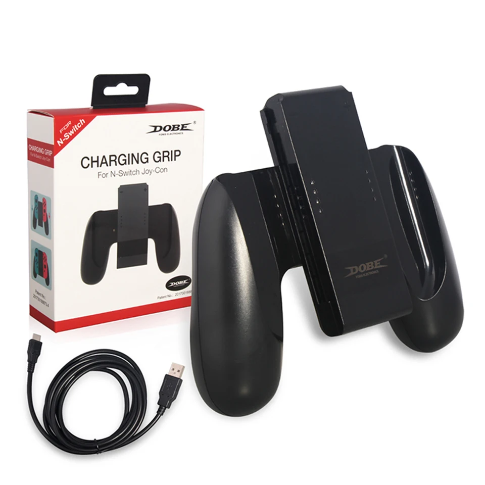 Pre Nintend Switch Joy-Con Plastová rukoväť držiaka držiaka Comfort Grip Rukover držiak na nabíjaciu stanicu s LED